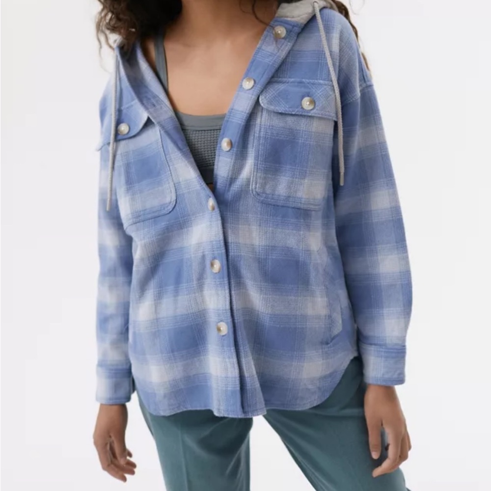 BDG Lydia Hooded Shirt Jacket